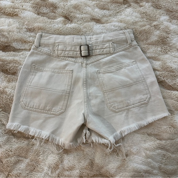 Free People We The Free Jesse Carpenter Shorts Cutoff Denim Off White Size: 24 - Picture 4 of 6